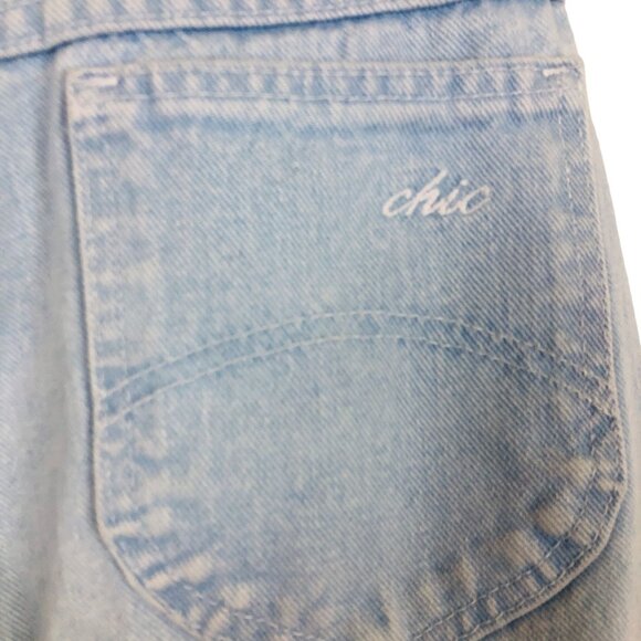 Vtg 70s/80s CHIC High-Waisted Jeans Sz 8 Tapered Legs Light Wash Cotton 26 x 29 - Picture 8 of 11